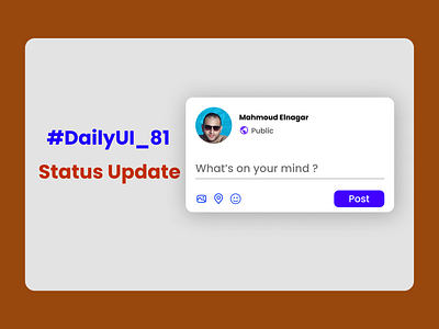 #DailyUI _ #081 _ Status Update graphic design ui