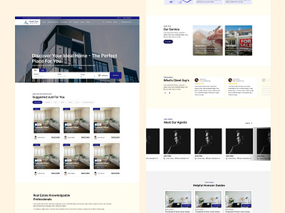 "DreamSpace: Discover Your Ideal Home" - A Real Estate Design graphic design real estate ui uiux webdesign