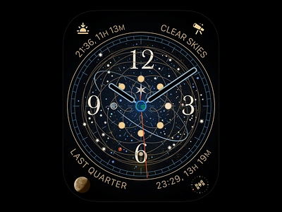 Astra Carta watch face apple watch face astra carta complications constellations earth iss lovefrom mars mercury moon polaris sketch stargazing sun venus watchos