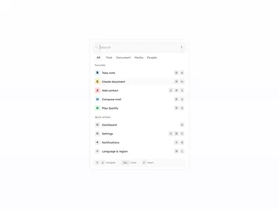 UI app - Productivity app design dropdown minimal modal productivity ui