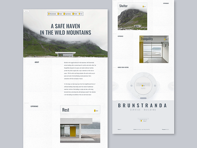 Conjecture 007: Landing Page, Brunstranda Service Building. framer design framer website landing page design ui design website design