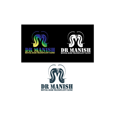 Dr Manish Mittal hair transplant clinic logo animation branding clinic logo clothing design graphic design icon illustration logo motion graphics symbol typography vector