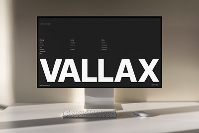 Vallax dark editorial homepage landing page minimal ui ui design web design website