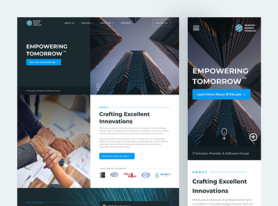 BTekLabs - IT Software House Company Profile Website brand website branding company profile company profile website company website responsive website software house ui ui design ui ux design user experience user experience design user interface user interface design ux ux design web web design website website design