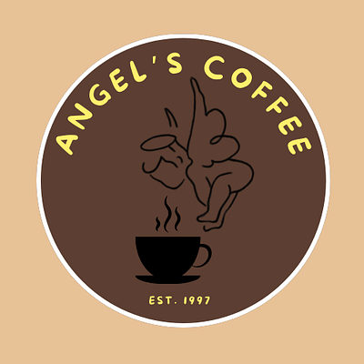 ANGEL'S COFFEE branding dailylogochallenge graphic design logo