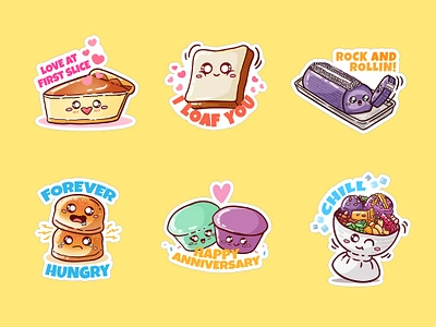 Goldilocks Viber Stickers branding cute art design food graphic design illustration typography vector