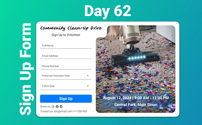 Day #062 Prompt: Sign Up Form #DailyUI #Figma #UIdesign ui