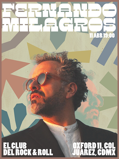 Fernando Milagros Concert Poster concert poster design event poster graphic design illustration illustrator photoshop