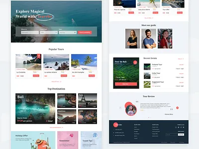 Travel Website UI booking website tour travel travel website