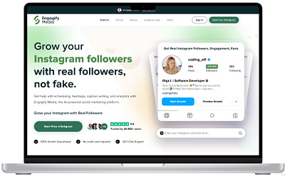 Grow your Instagram followers banner design graphic design ui