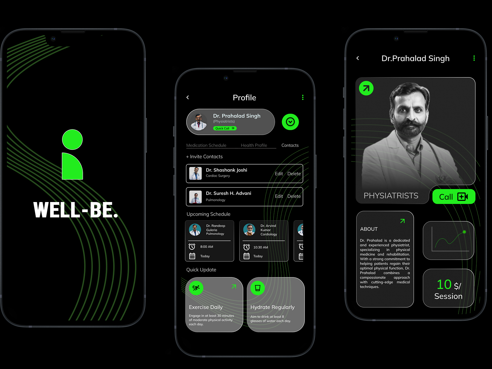 Health Tracker UI by Vishal Chaudhari on Dribbble