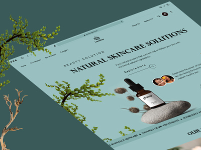 ✨ Elegant Natural Skincare Landing Page 🌸 app design beauty beauty landing page beauty service creative creative landing page e commerce page landing page mobile app design natural beauty skin skin care skin care service top landing page ui ui design ui ux design ux ux design web design