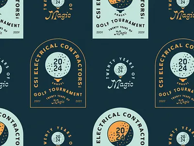 Golf Tourney #2 bade badge design branding design golf golf design golf logo graphic design illustration logo sports type vintage