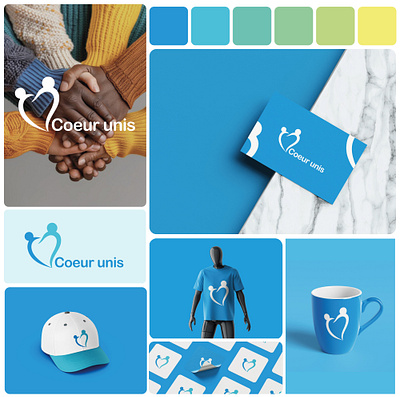 Coeur unis branding app design brand brand guideline brand guideline sheet branding design graphic design logo ui ux vector