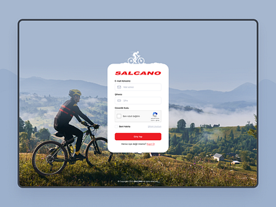 Salcano - Login Page app design bicycle clean dashboard design ecommerce login modern page salcano ui ux web website