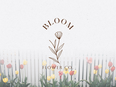 Logo Design for Flower Farm Brand brand brand identity brand logo branding design flower flower brand flower farm flower logo graphic design illustration logo logo design tulip tulip brand tulip logo typography