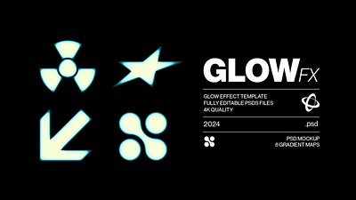 Glow Effect – Photoshop Template asset dark design effect glow graphic logo photoshop template text vector vibe
