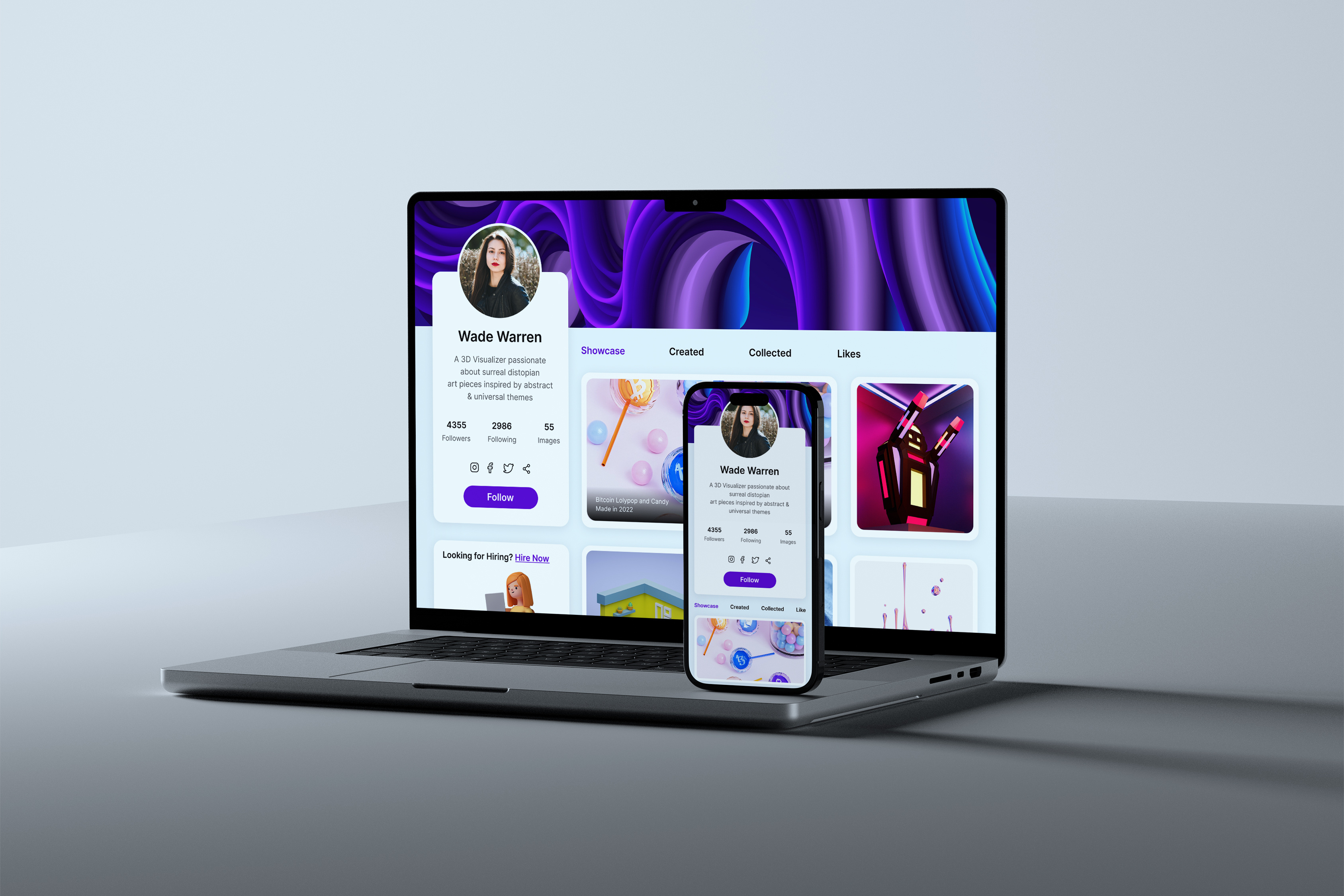 User Profile bio designinspiration figma template figma website mobile app mockup ui uiux uiux daily user experience user profile ux web web mockup web ui web ui ux webdesign website design website template wireframe
