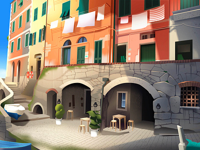 Riommagiore ☀️ 🇮🇹 architecture art beautiful city deco food illustration italy mood sea village vlog