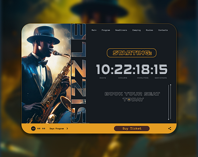 Daily UI #014 animation app application branding daily dailyui dailyuix14 design designer figma graphic design jazz fest mobile ui user experince user interface ux uıx14 web design web site