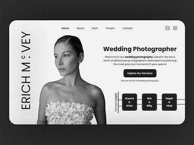 Wedding landing page design figma graphic design home landing page photo ui website wedding xd