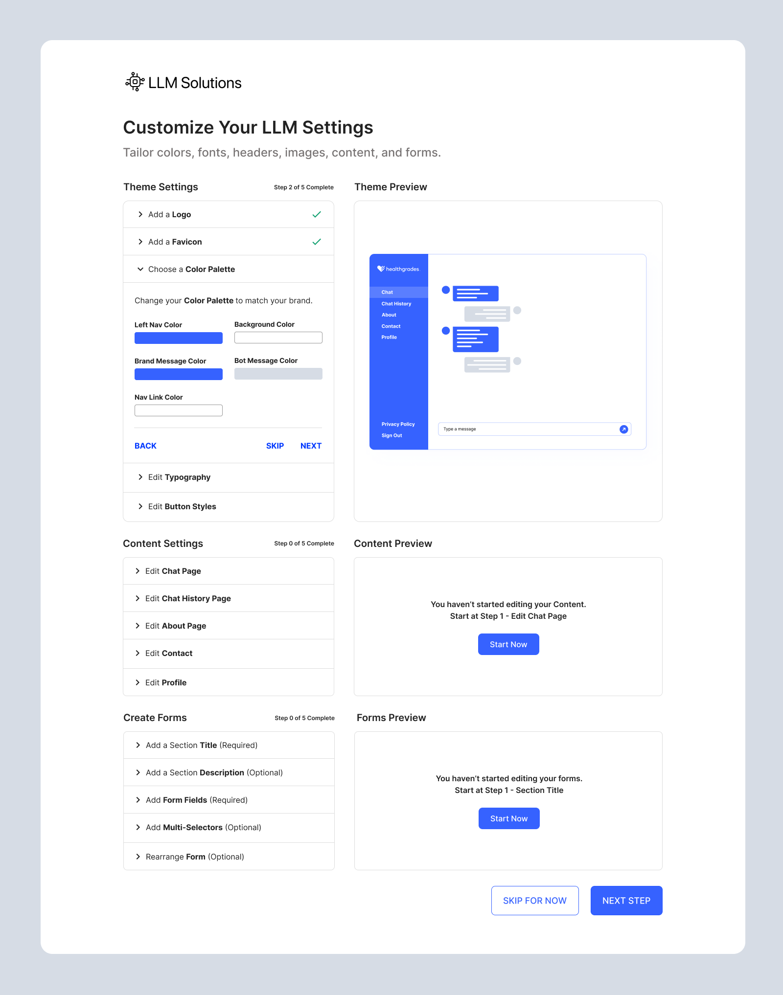 White Label LLM Site Builder ai ai builder bard bot chat bot chat gpt custom site large language model llm product design site builder ui ui design uiux ux white label
