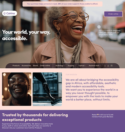 Catrina Landing page accessibility assistive design inclusion innovation kenya landingpage ui ux website