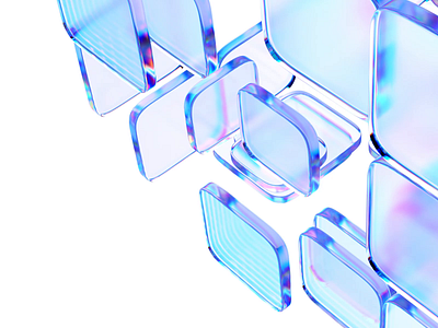 Glass blocks 3d abstract animation background blender blocks branding cubes data design endless futuristic geometric glass holographic loop render science shape technology