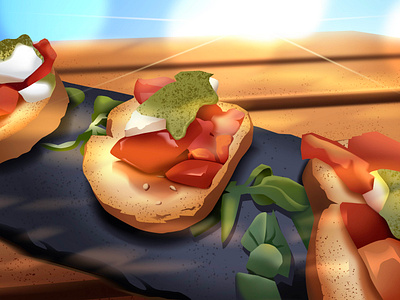 Bruschetta 🇮🇹 food good illustration italia light mood pause sea seafood summer sunny travel