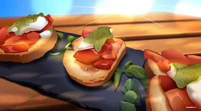 Bruschetta 🇮🇹 food good illustration italia light mood pause sea seafood summer sunny travel