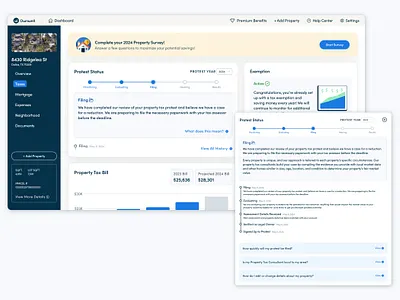 Check the status of your protest dashboard design product status check ux