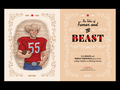 The Tales of Fumar and the Beast, Evermore Magazine cowboy editorial education illustration magazine print publication texas tech typography western
