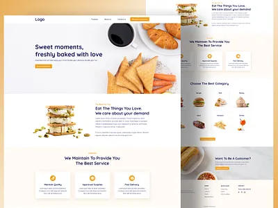 Food Website bakery cafe catering website designinspiration figma design figma website food food website ui uiux uiux designer web web design web mockup web ui webdesign website design website designer website template website ui ux