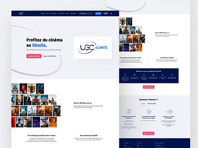 Cinema Landing page cinema desktop landing page movie offer ordinateur rebranding redesign refonte site ugc web webdesign website