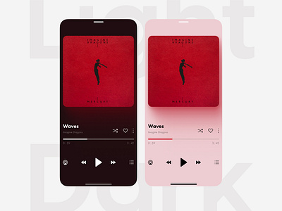 Music app - Light & Dark app application design ios lecteur music streaming ui ui design uidesign