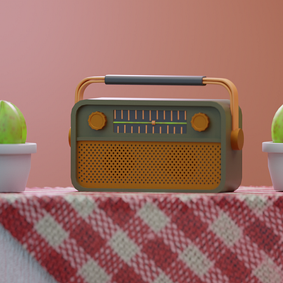 Vintage Radio - 3D Model 3d 3d model blender design