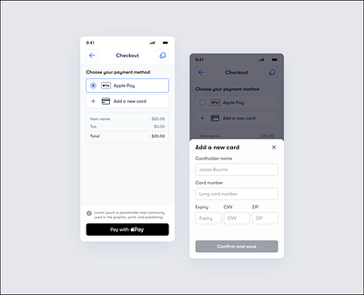 Payment Method Page apple pay billing checkout dailyui google pay mobile design payment payment method ui uidesign uiux