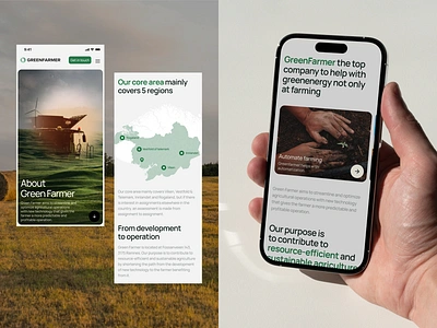 Greenfarmer - Website Presentation 3d app green ui ux web design