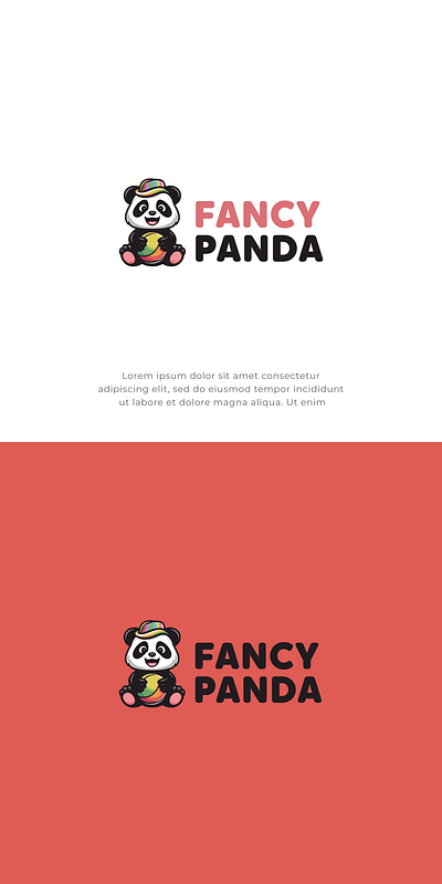 Fancy Panda Logo animation brand logo design graphic design panda logo