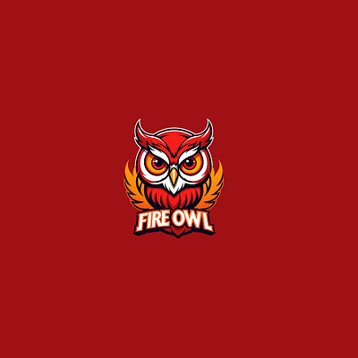 Fire owl logo animation brand logo graphic design illustration owl logo