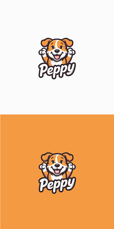 Peppy Dog Logo animation brand logo design dog logo graphic design illustration logo peppy logo vector