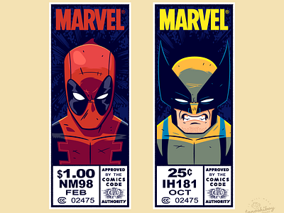 Deadpool & Wolverine Corner Box cornerbox deadpool graphic design illustration marvel mcu vector art wolverine