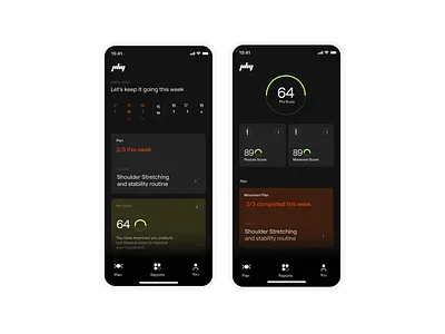 Health Tech Dashboard app app design biotech design health medicine oura physical tech ui ux wearable whoop