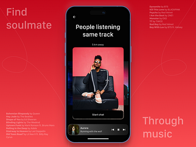 Dating through music app concept design mobile music ui ux