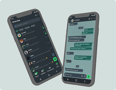 WhatsApp Chat UI app design ui ux