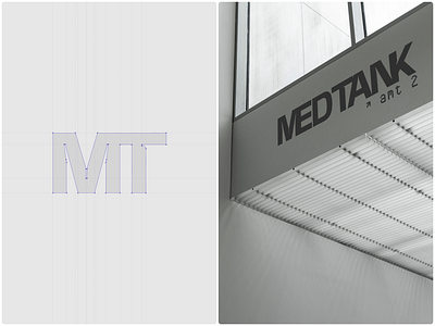 Medtank - Logo Presentation branding graphic design gray logo