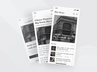 Itum News Mobile App Design clean hot news informations ios mobile app mobile design news news platform news portal ui design user experience user interface ux design