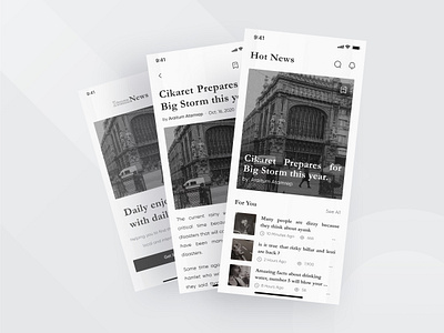 Itum News Mobile App Design clean hot news informations ios mobile app mobile design news news platform news portal ui design user experience user interface ux design