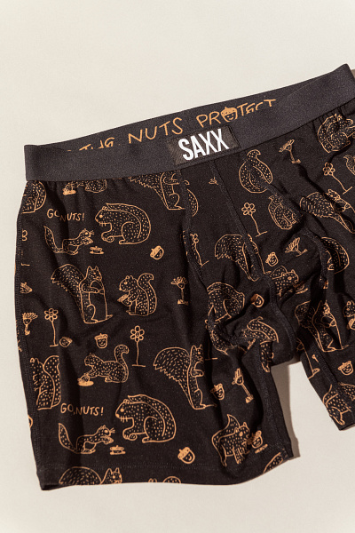 SAXX "Protect The Nuts" Underwear illustration product squirrel underwear