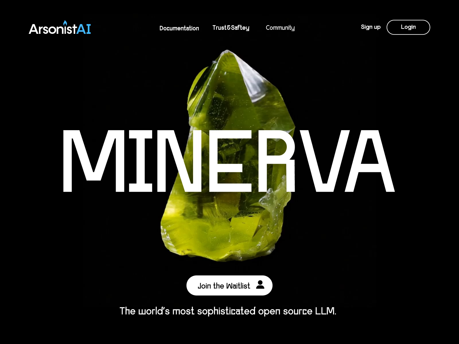 'Minerva' Open Source LLM Landing Page WIP